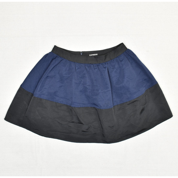 Express Dresses & Skirts - Express Women's Flare Skirt Colorblock Zip Polyester Multicolor Size 12